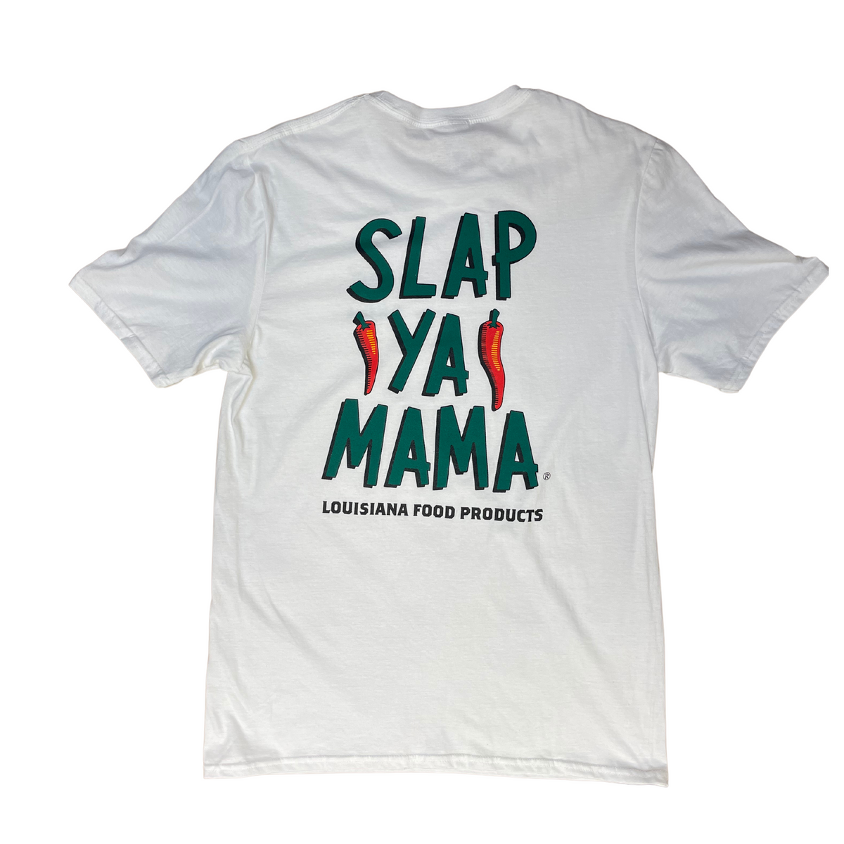 White Logo T-Shirt – Slap Ya Mama