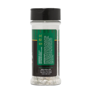 
                  
                    Load image into Gallery viewer, Back of Slap Ya Mama Garlic Salt Signature Blend canister featuring the Nutrition Facts panel, listing serving size, calories, sodium, and other nutritional information.
                  
                