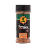 Slap Ya Mama Taco and Fajita Signature Blends seasoning canister with a vibrant design, featuring the text 'Taco and Fajita' under the Signature Blends label.