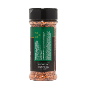 
                  
                    Load image into Gallery viewer, Back of the Slap Ya Mama Signature Blend Steakhouse Seasoning canister showing the Nutrition Facts panel, ingredient list, and product details
                  
                