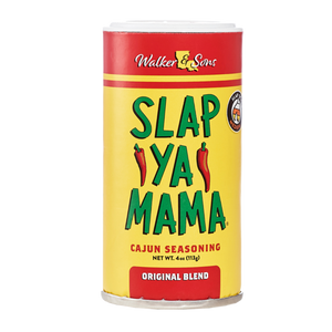 
                  
                    Load image into Gallery viewer, 4 oz canister of Slap Ya Mama seasoning with a yellow label and green logo, displayed on a neutral background
                  
                