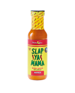 Slap Ya Mama Buffalo Wing Sauce, yellow label, green logo