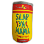 A plain Slap Ya Mama dog toy shaped like a can, and desined like a slap can. 