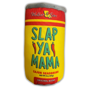 
                  
                    Load image into Gallery viewer, A plain Slap Ya Mama dog toy shaped like a can, and desined like a slap can. 
                  
                